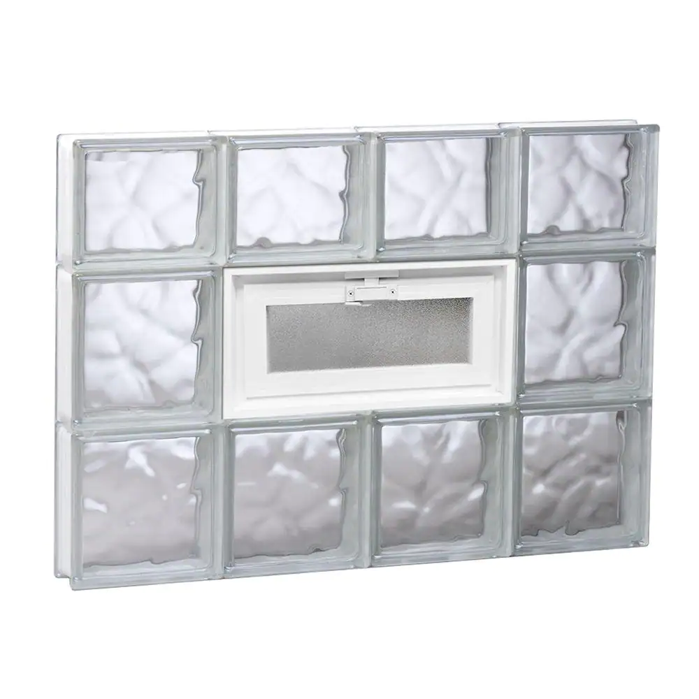 Nubio Pattern glass block. Wavy with vent