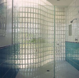 Incredible Glass Block Radius Shower for Craft Idea